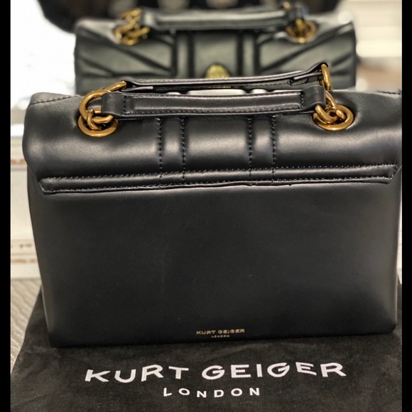 NWT KURT GEIGER LONDON Kensington Black Leather Shoulder Bag - Picture 3 of 5